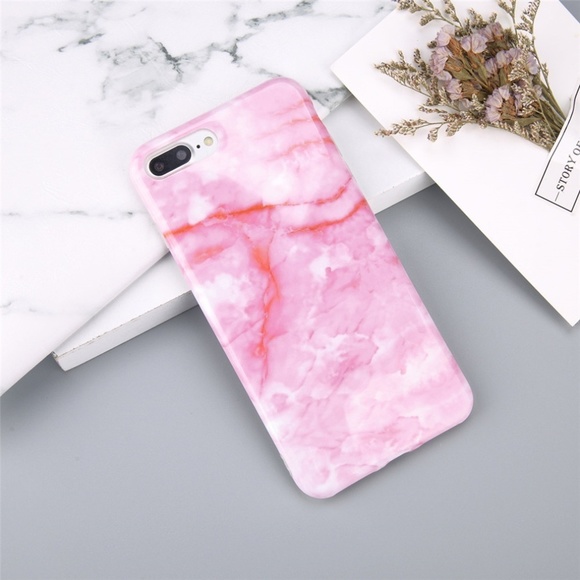 Accessories - ⚠️LAST iPhone 7/8 Glossy Pink Marble Soft case